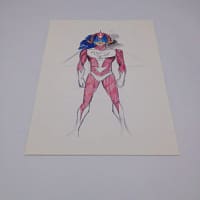 Stampa Tatsunoko hero di Tatsuo Yoshida Collector Box 2001 - 36x26cm