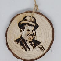 Quadretto tondo/calamita Oliver Hardy