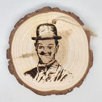 Quadretto tondo/calamita Stan Laurel