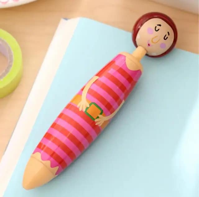 Penna colore blu - donna etnica